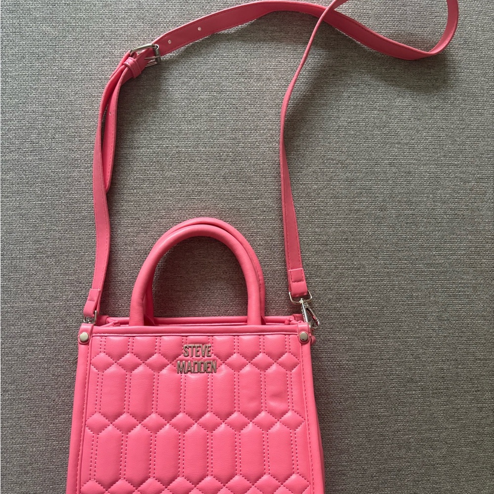 NWOT - Steve Madden Pink Quilted Shoulder Bag